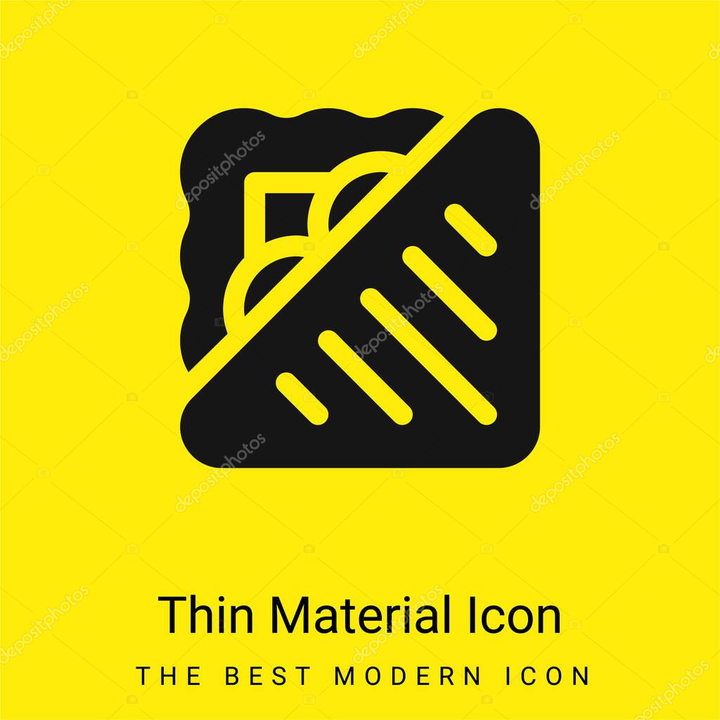 Bread minimal bright yellow material icon