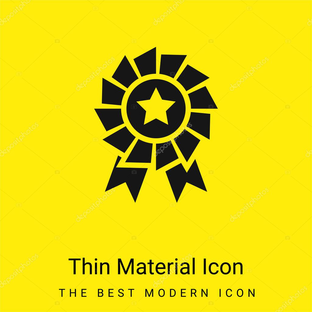Award minimal bright yellow material icon