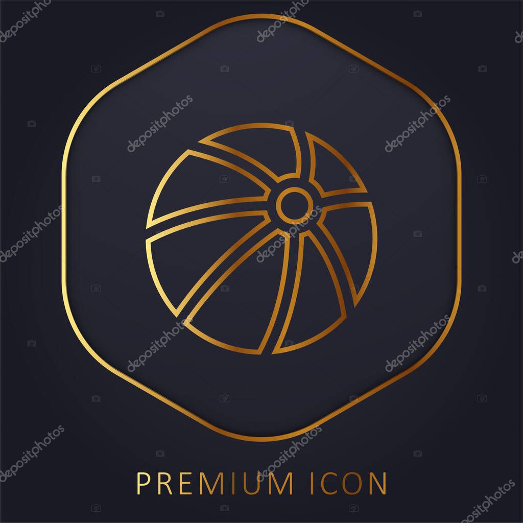 Ball golden line premium logo or icon