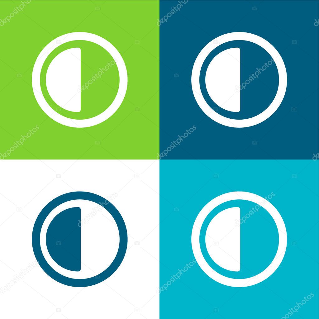 30 Minutes Flat four color minimal icon set