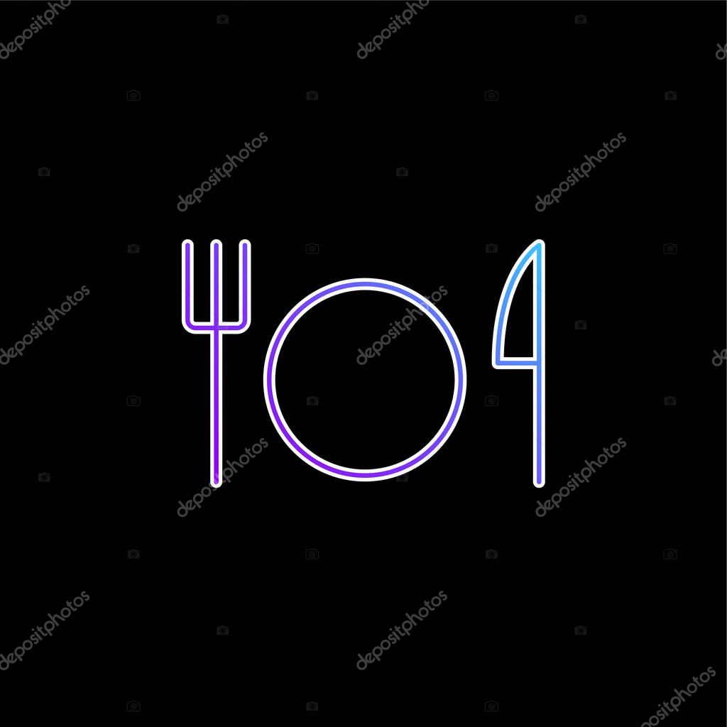 Basic Restaurant Sign blue gradient vector icon