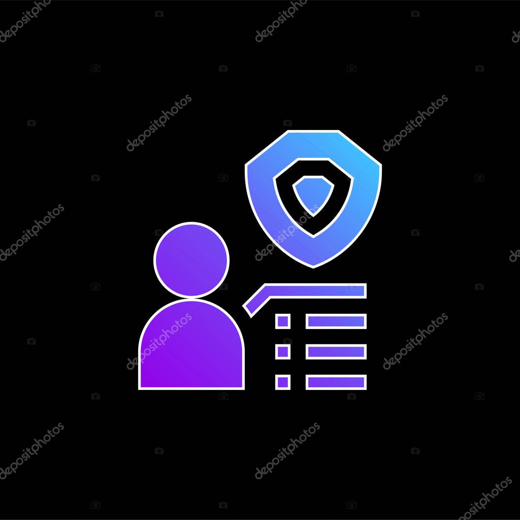 Benefit blue gradient vector icon