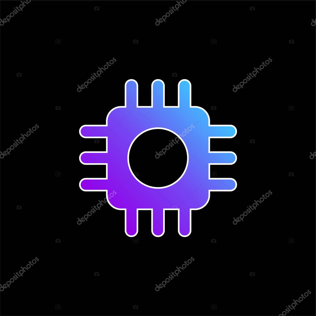 Big Processor blue gradient vector icon