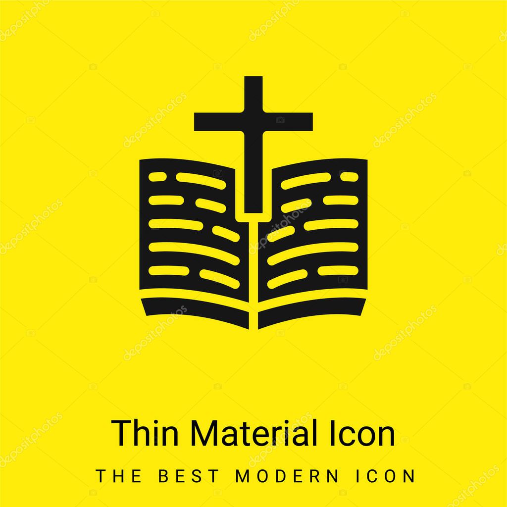Bible minimal bright yellow material icon