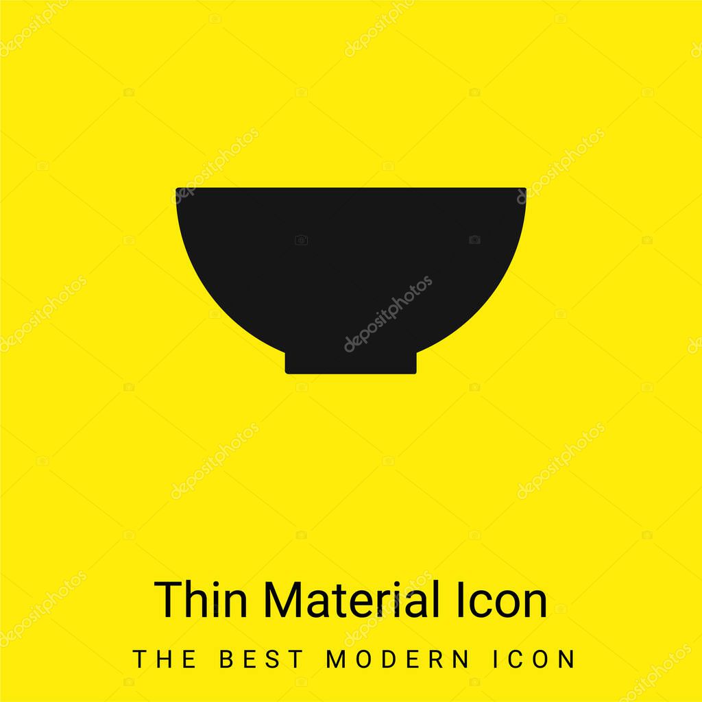 Bowl minimal bright yellow material icon