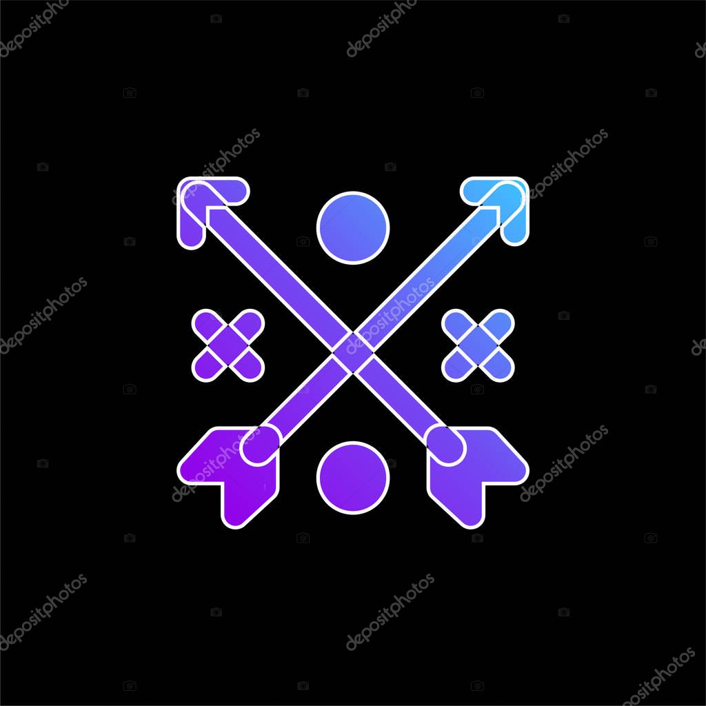 Arrows blue gradient vector icon