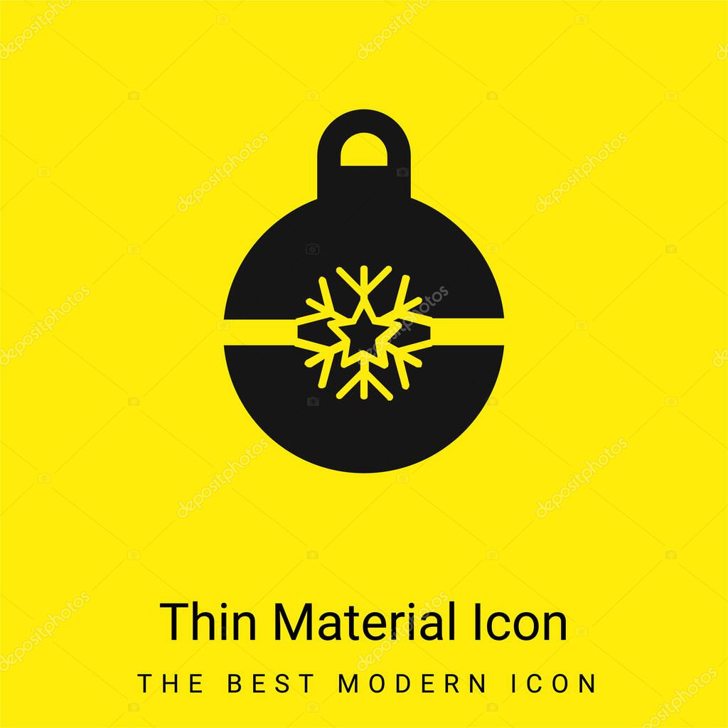 Bauble minimal bright yellow material icon
