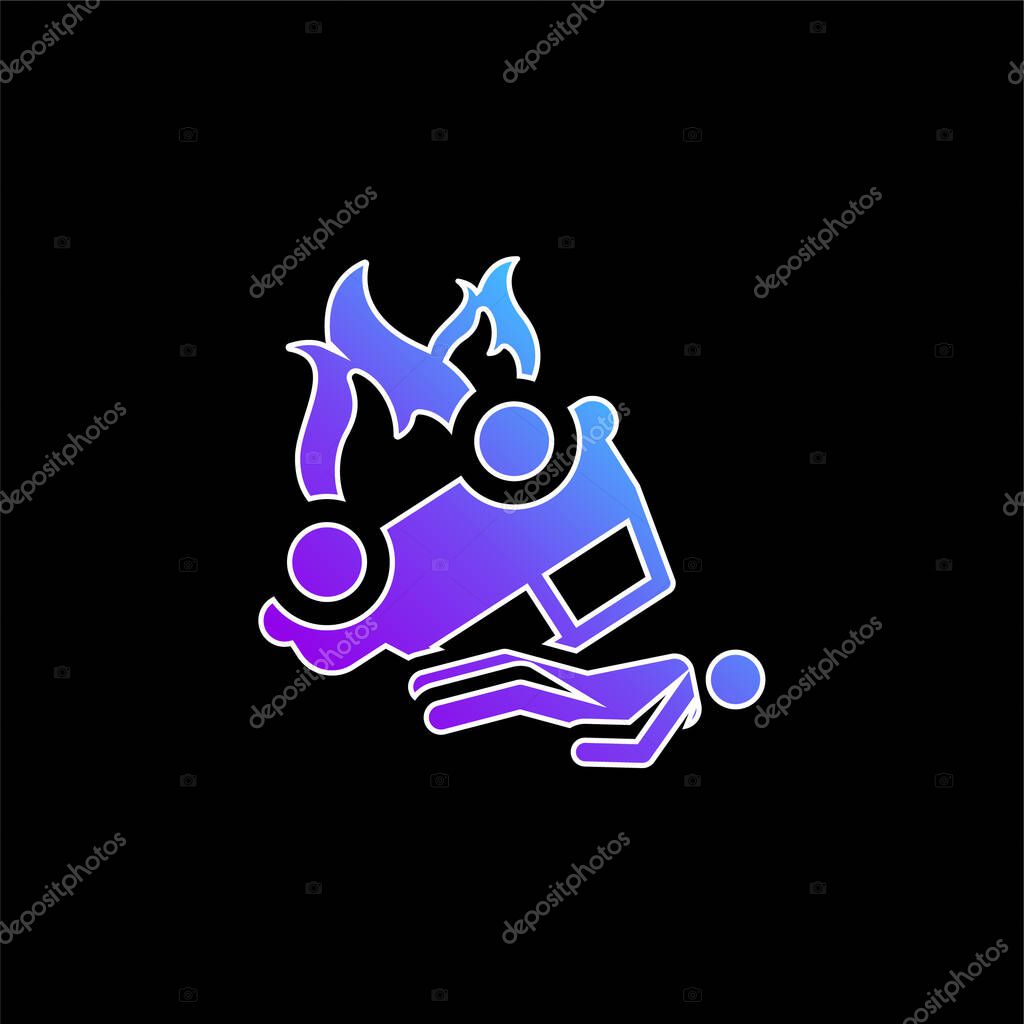 Accident blue gradient vector icon