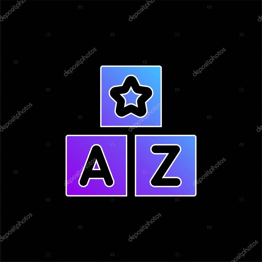 Block blue gradient vector icon