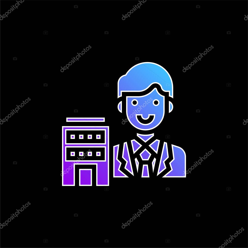 Agent blue gradient vector icon