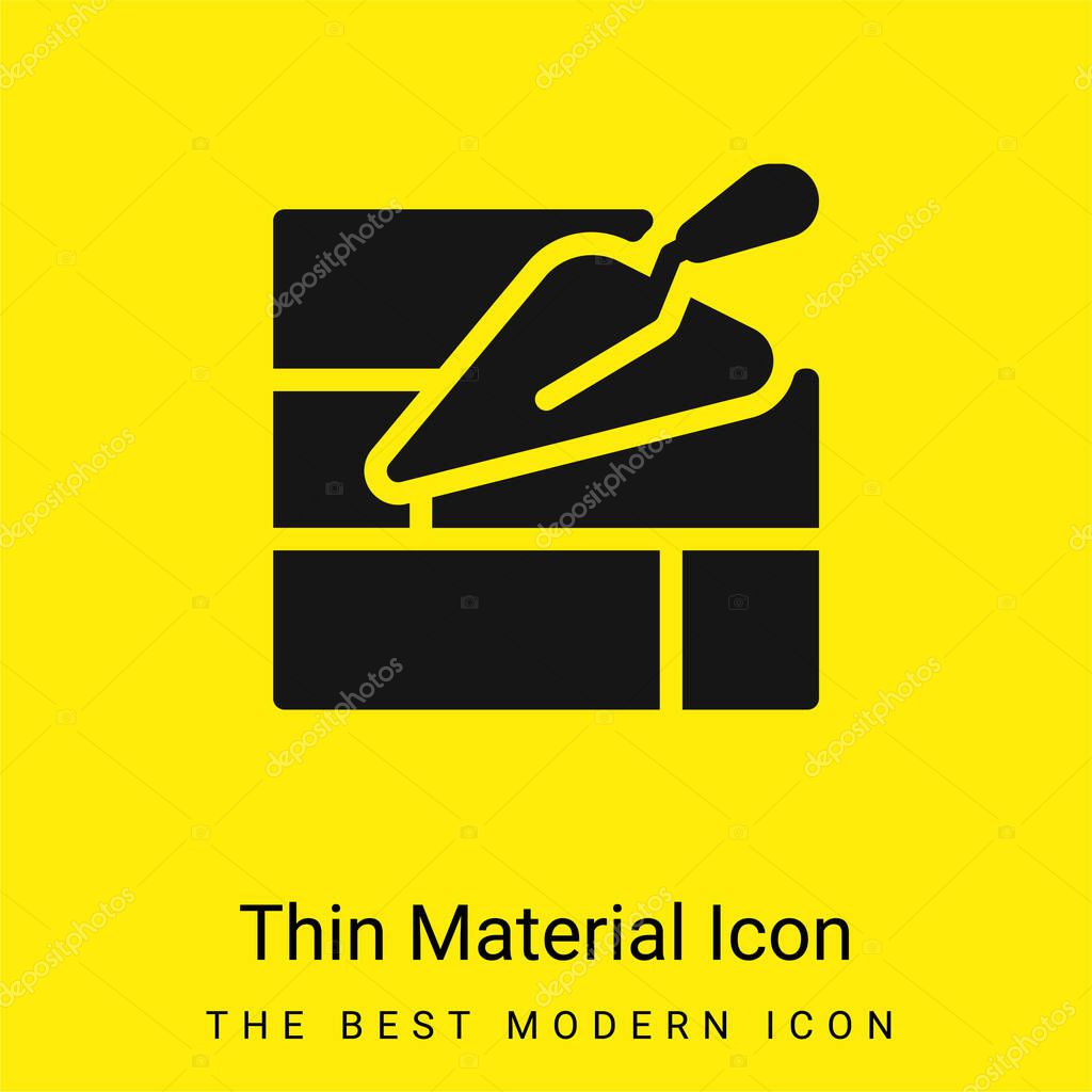 Brick Wall minimal bright yellow material icon