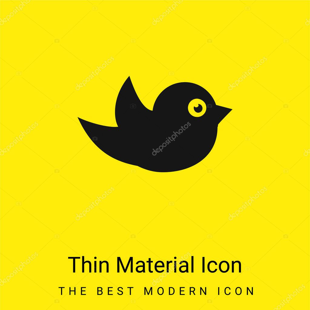 Black Bird minimal bright yellow material icon