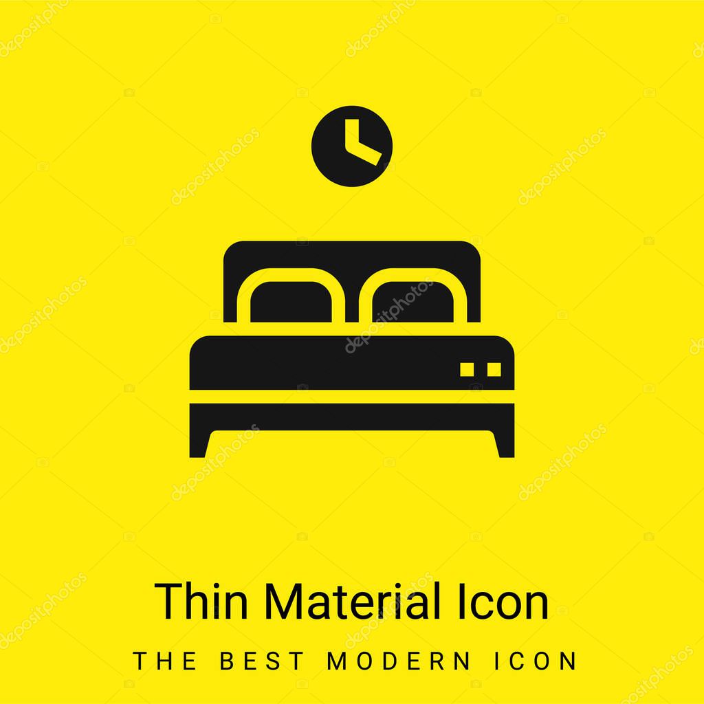 Bed minimal bright yellow material icon