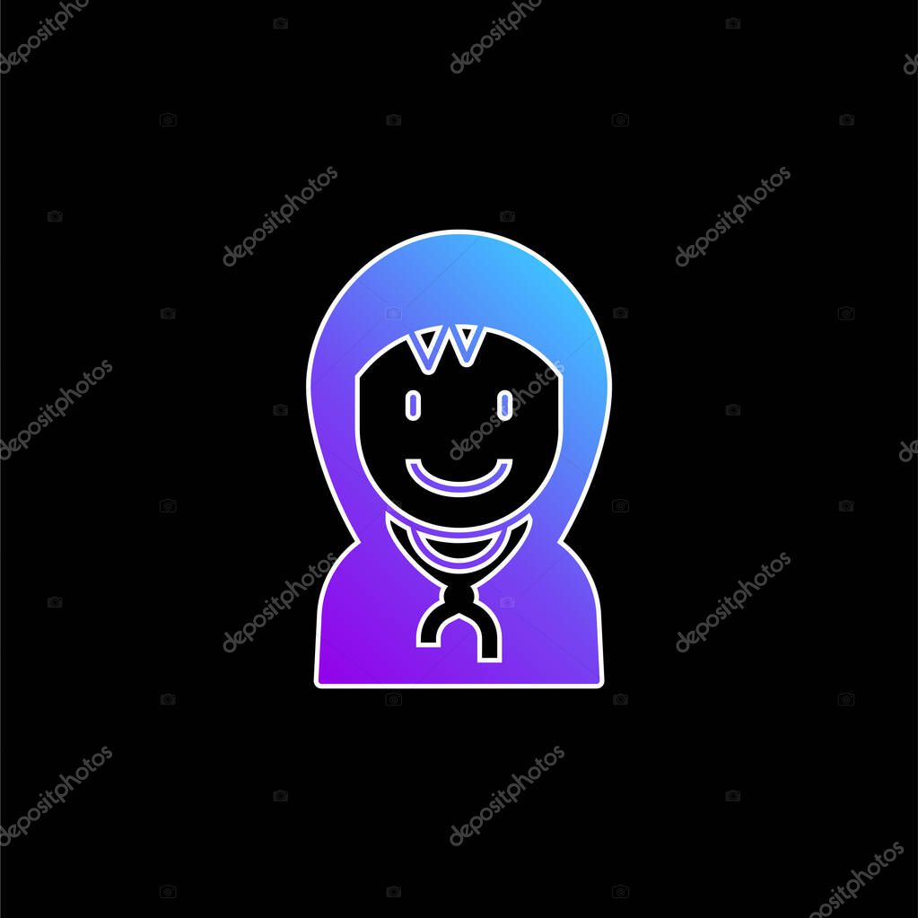 Boy blue gradient vector icon