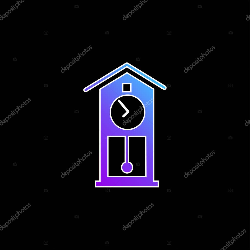Antique Clock blue gradient vector icon