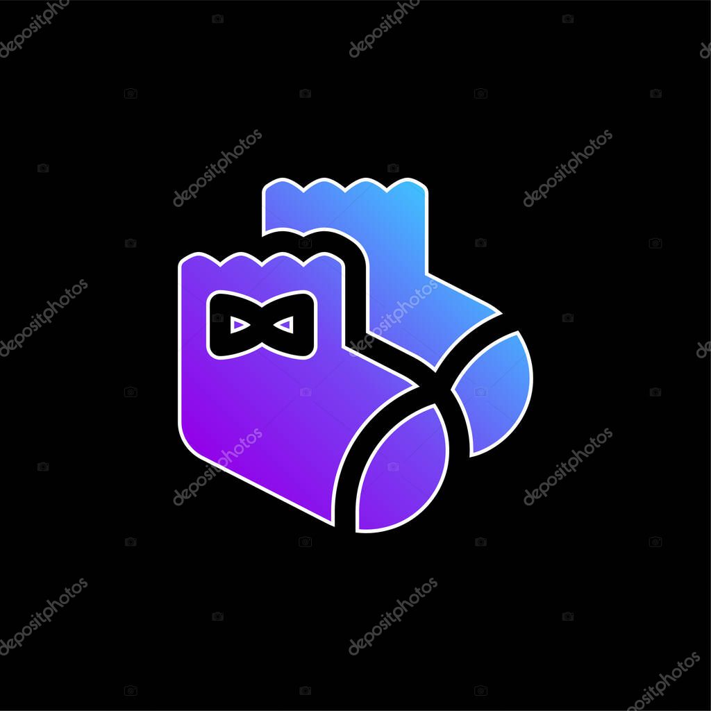 Baby Socks blue gradient vector icon