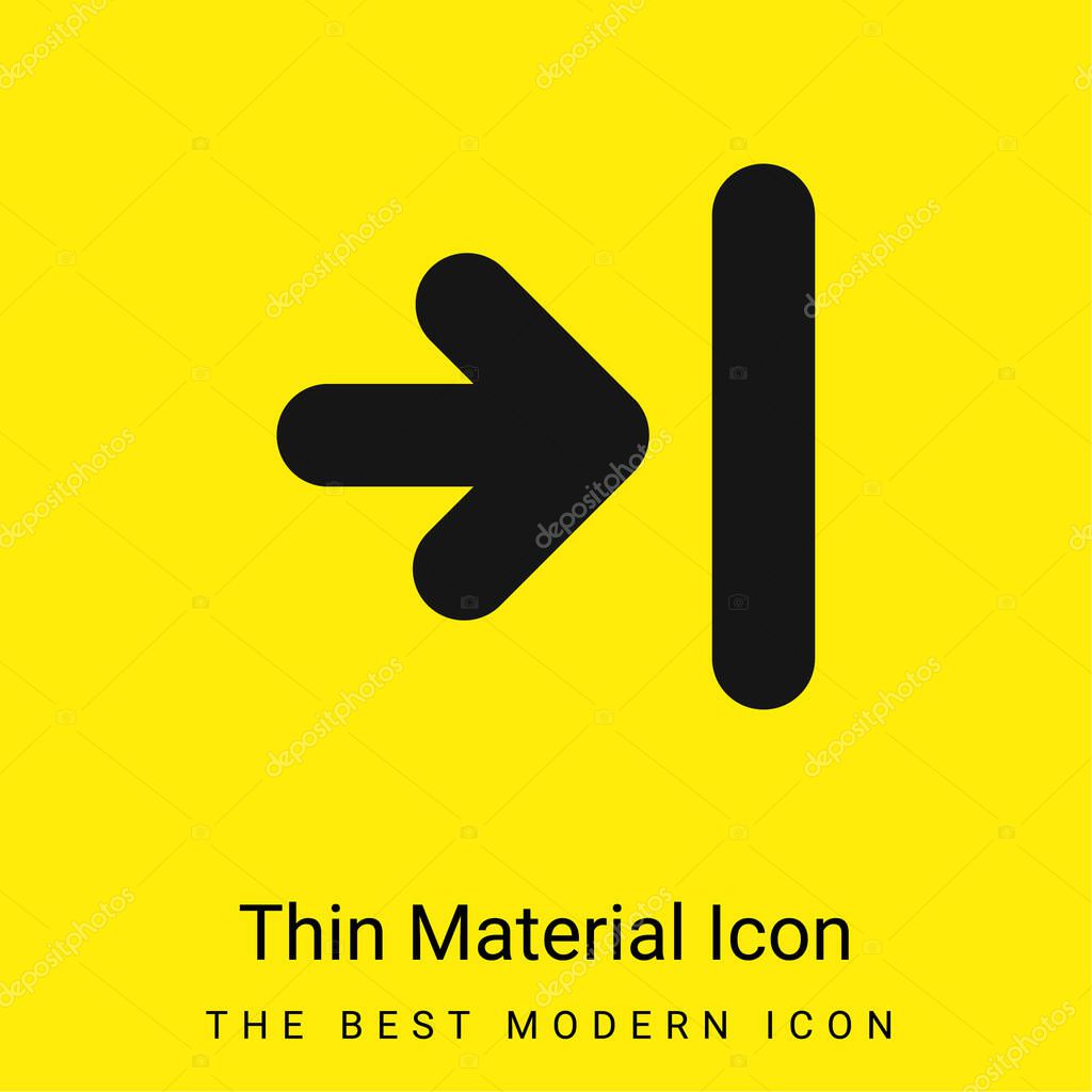 Arrow To Last Track minimal bright yellow material icon