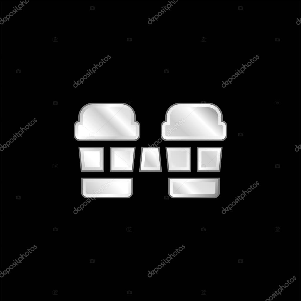 Bongos silver plated metallic icon