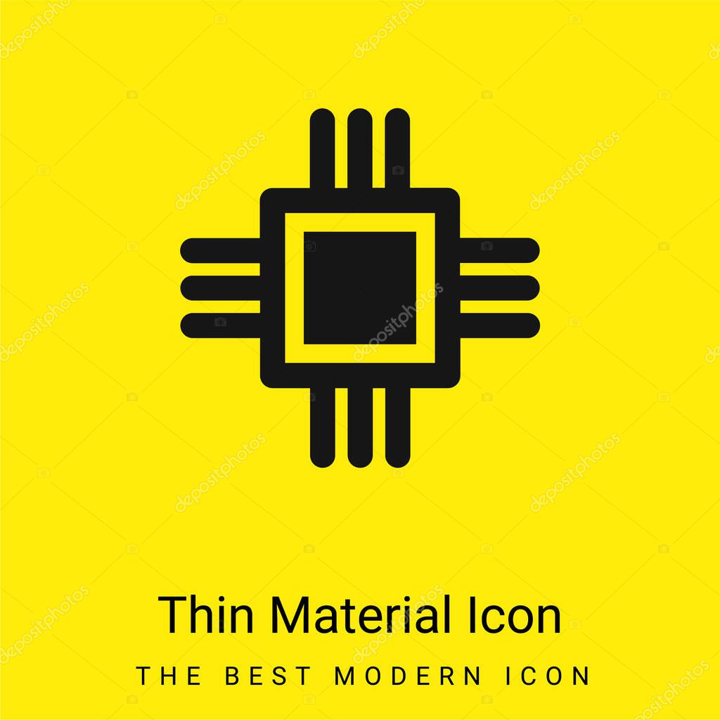 Big Chip minimal bright yellow material icon