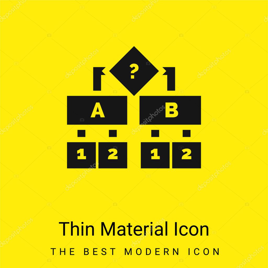 Algorithm minimal bright yellow material icon