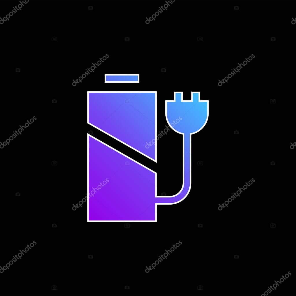 Battery Level blue gradient vector icon