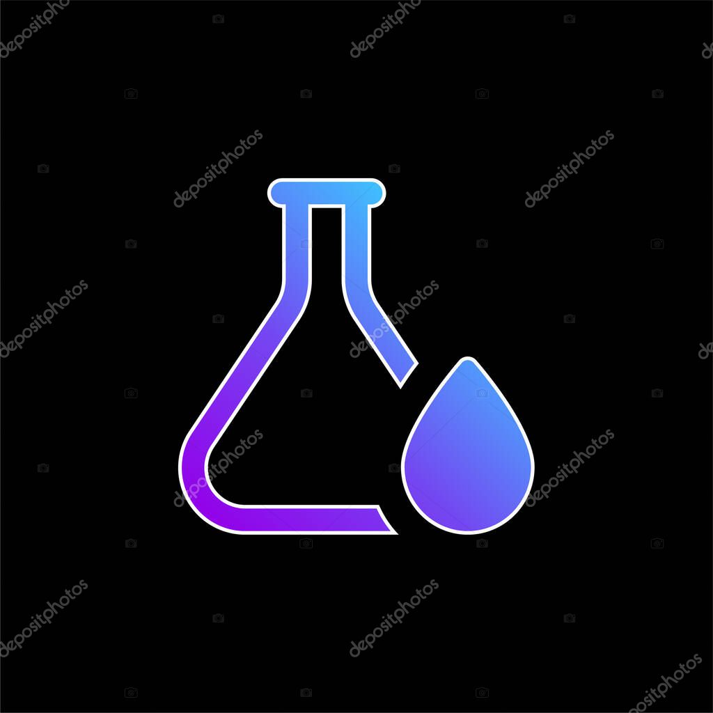 Blood Drop blue gradient vector icon