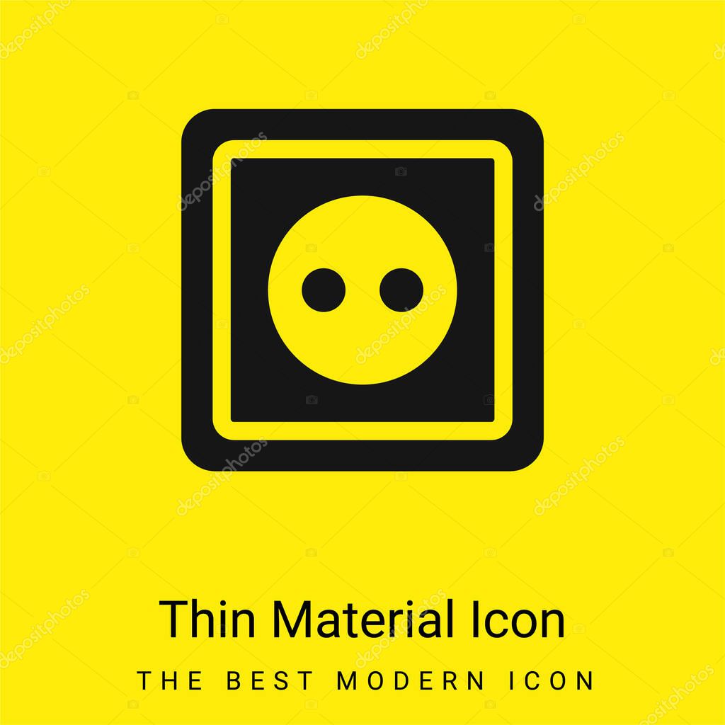 Big Socket minimal bright yellow material icon