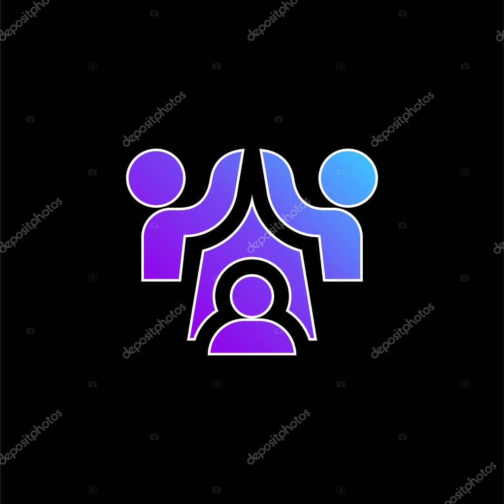 Agreement blue gradient vector icon