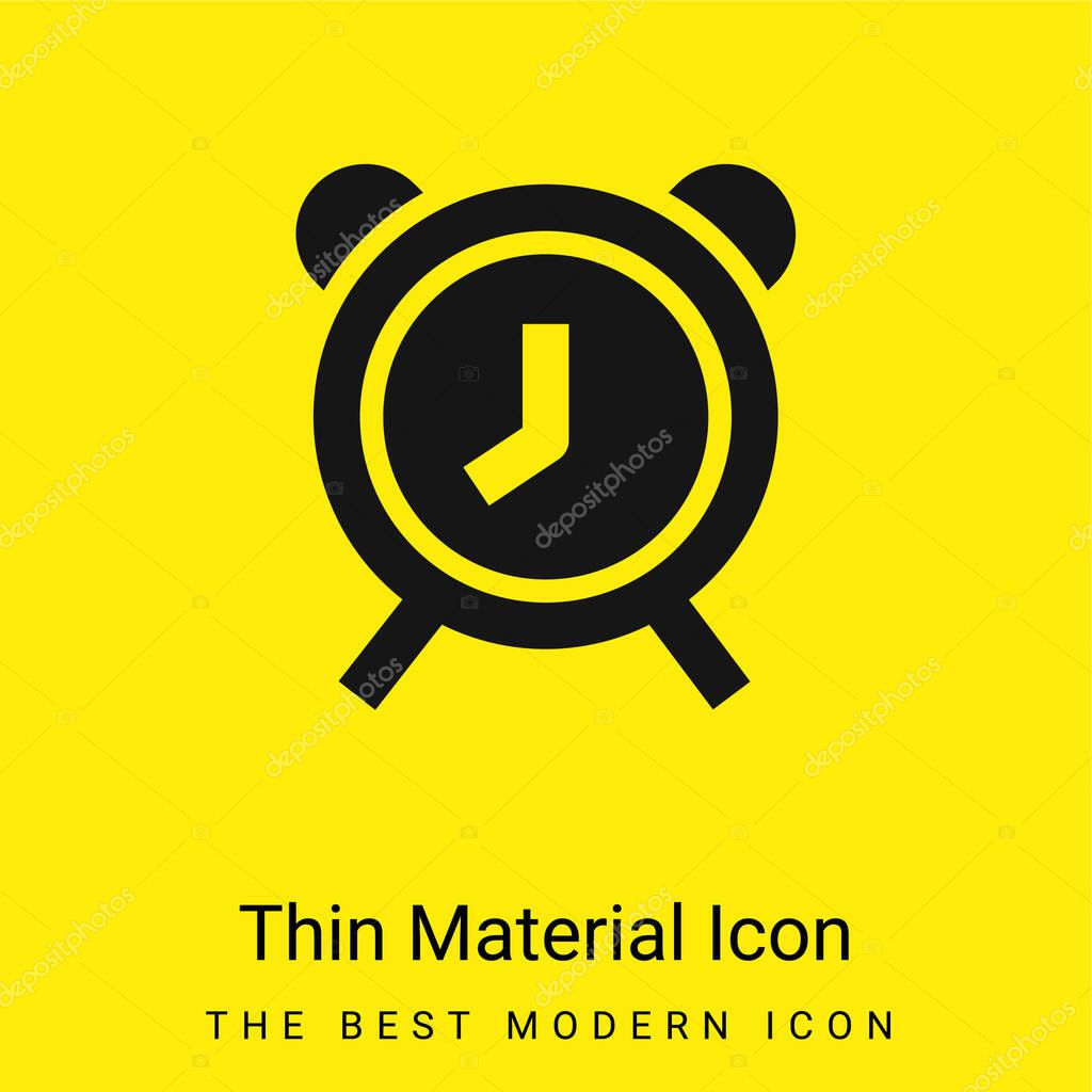 Alarm Clock minimal bright yellow material icon