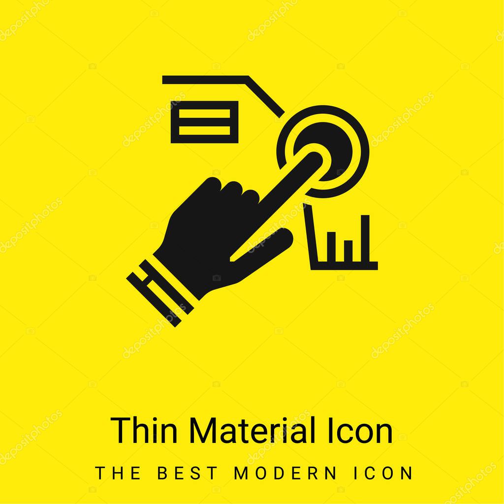 Assistant minimal bright yellow material icon