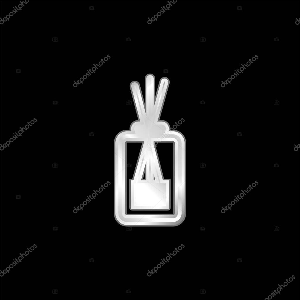 Aromatherapy silver plated metallic icon