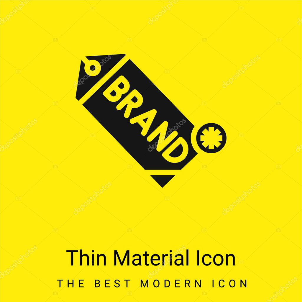 Brand minimal bright yellow material icon
