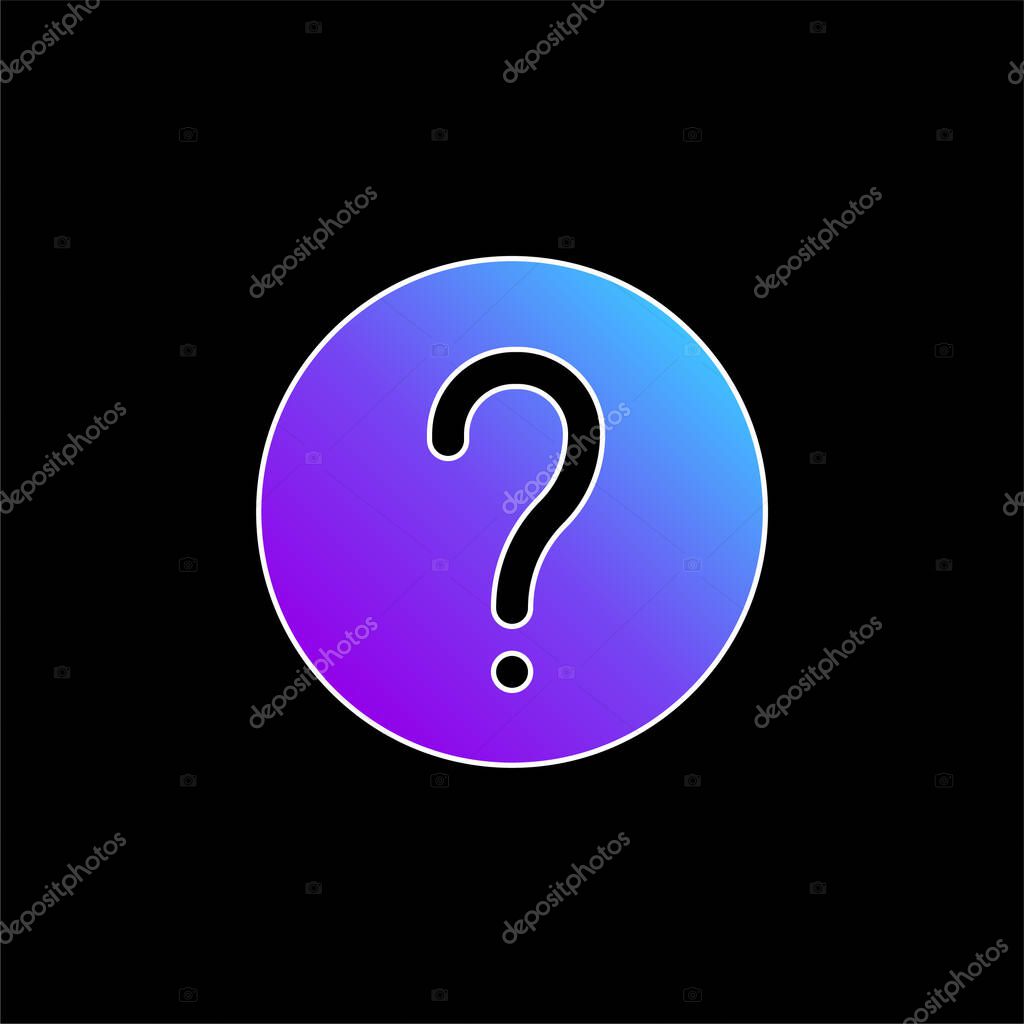 About blue gradient vector icon
