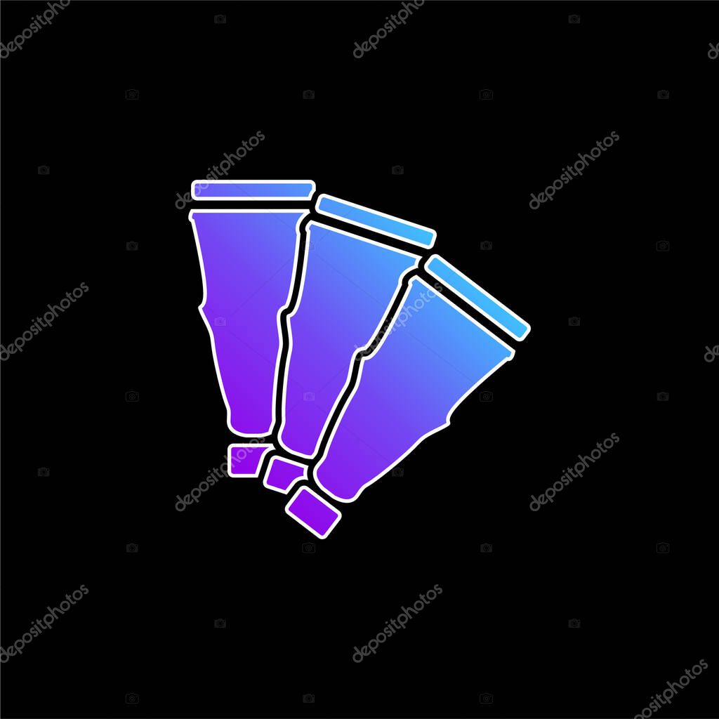 Art Piece Like A Fan blue gradient vector icon
