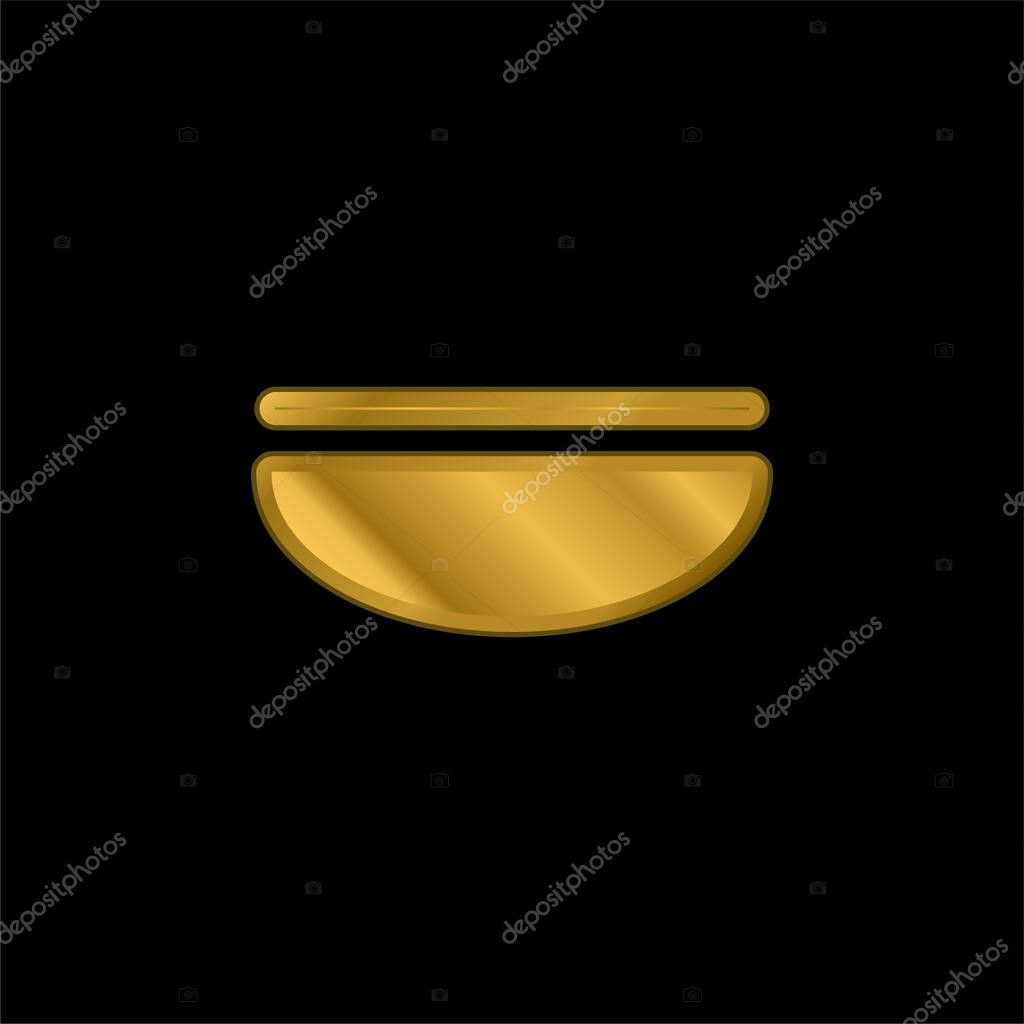Balance gold plated metalic icon or logo vector