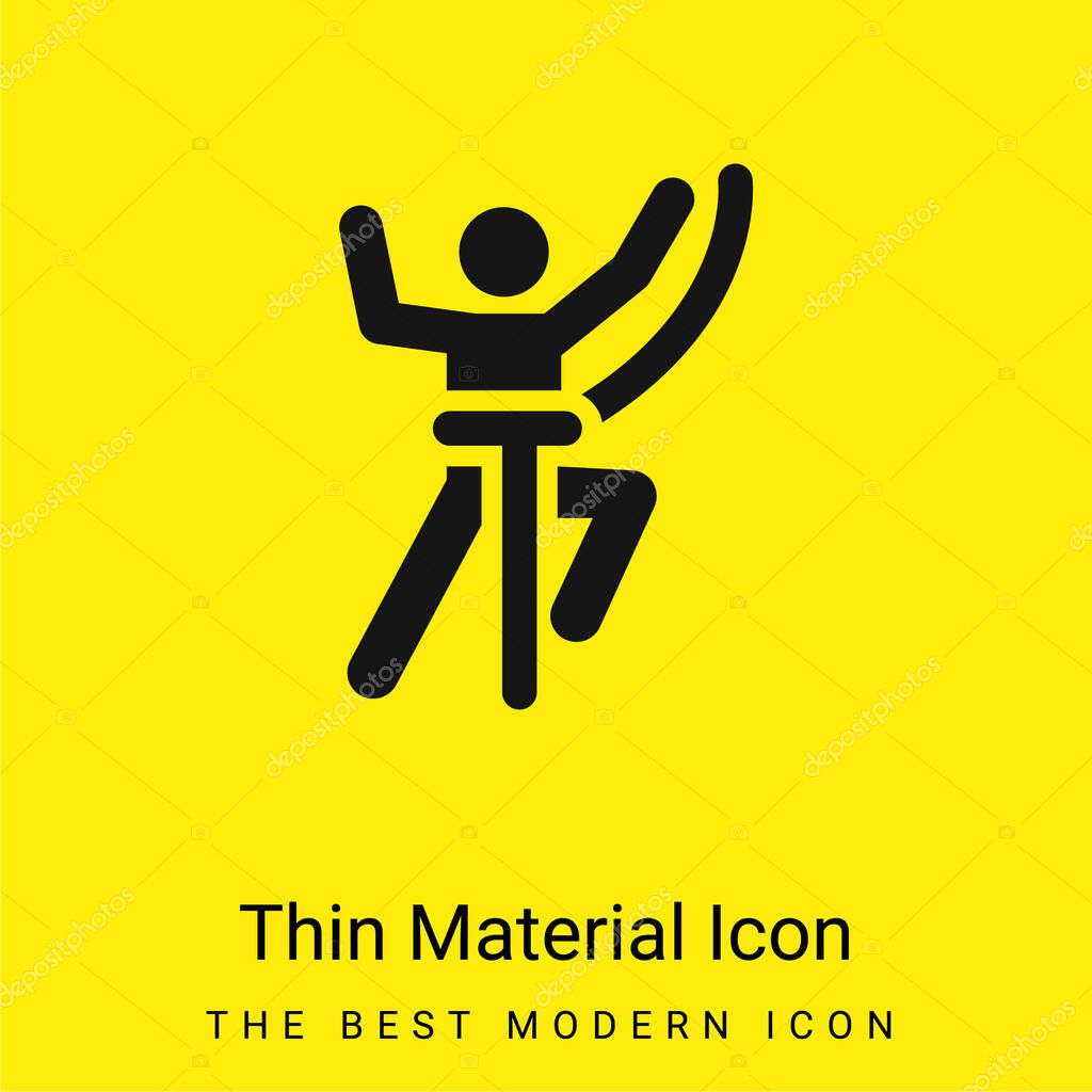 Adventure minimal bright yellow material icon