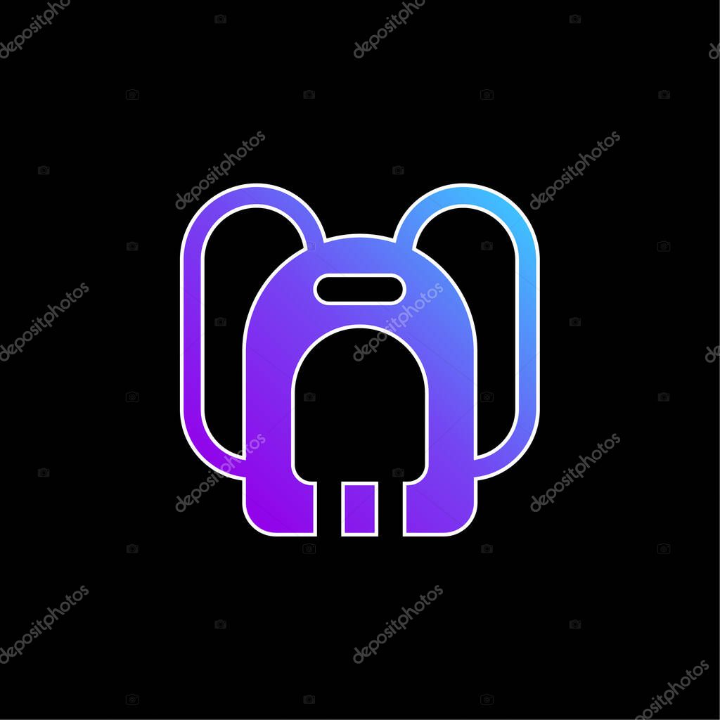 Backpack blue gradient vector icon