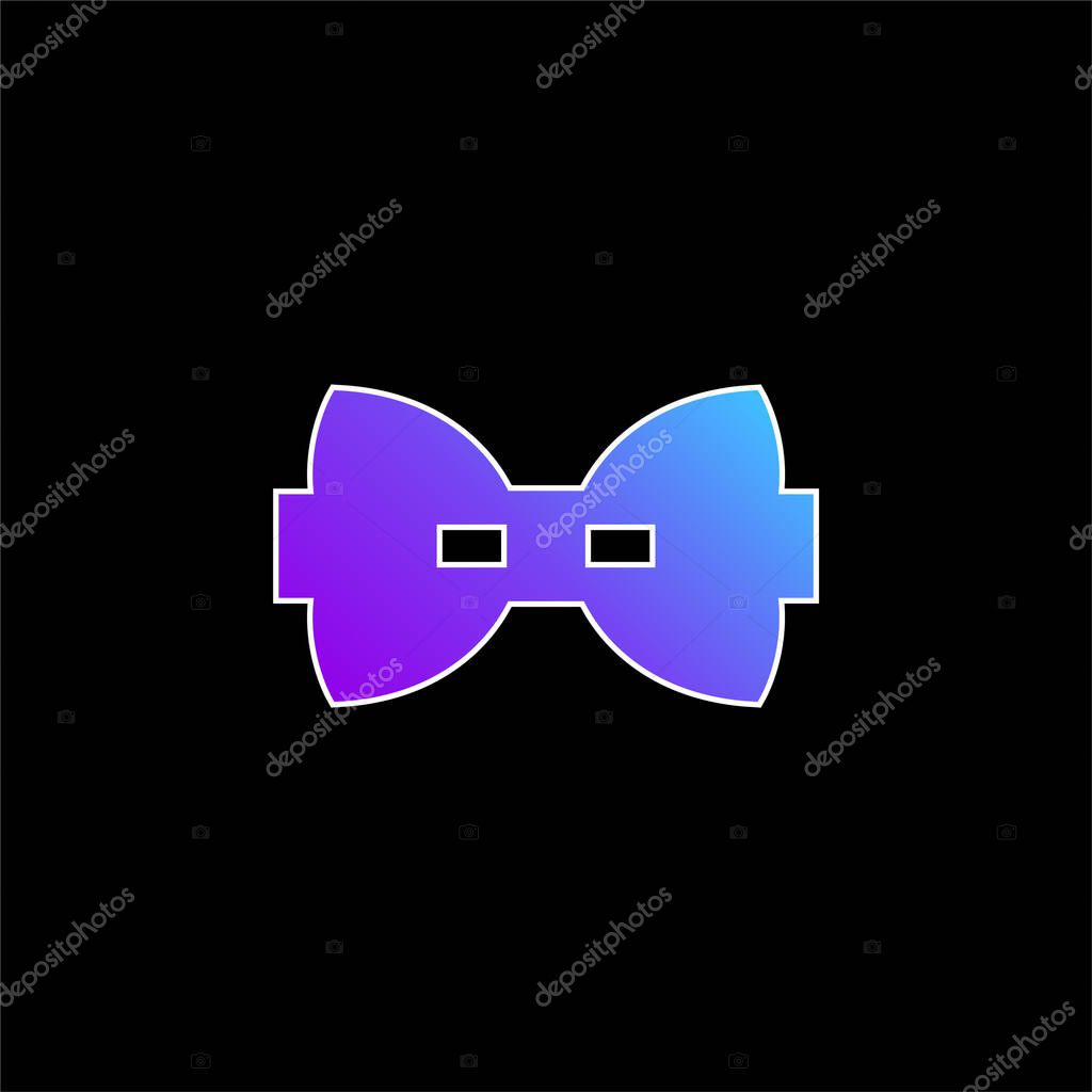 Bow blue gradient vector icon