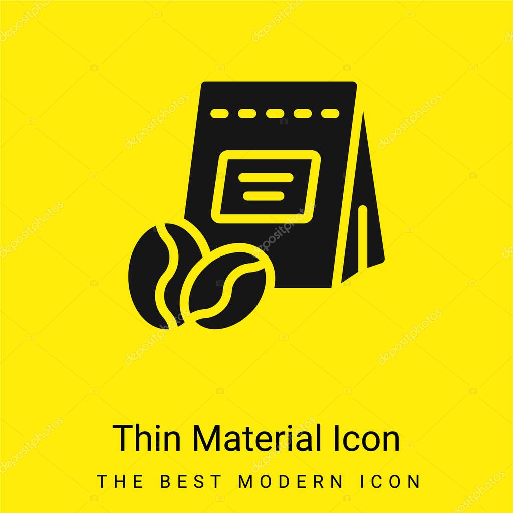 Beans minimal bright yellow material icon