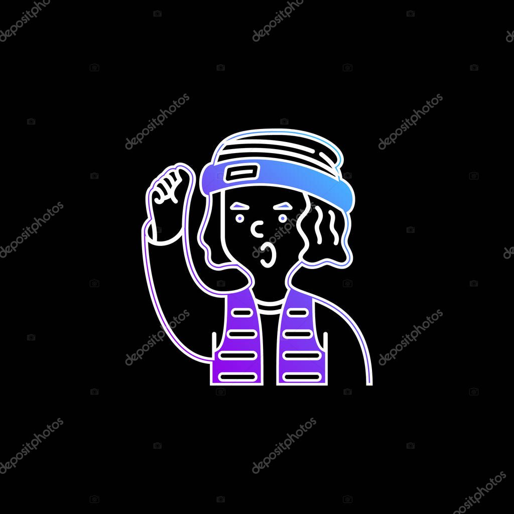 Boy blue gradient vector icon