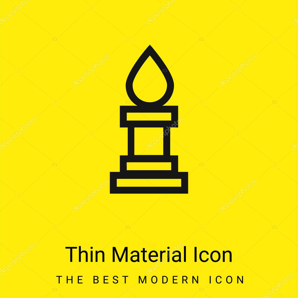 Bishop Chess Piece Outline minimal bright yellow material icon