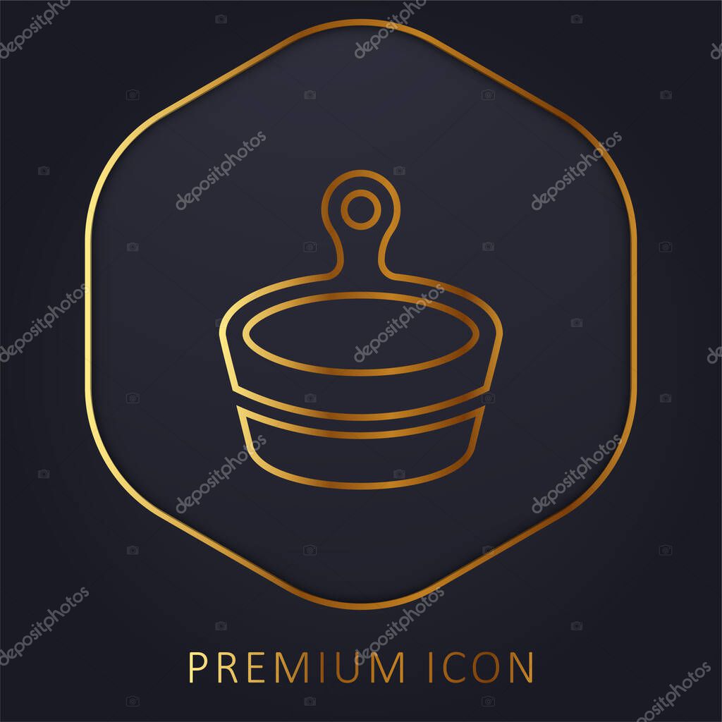 Bath golden line premium logo or icon