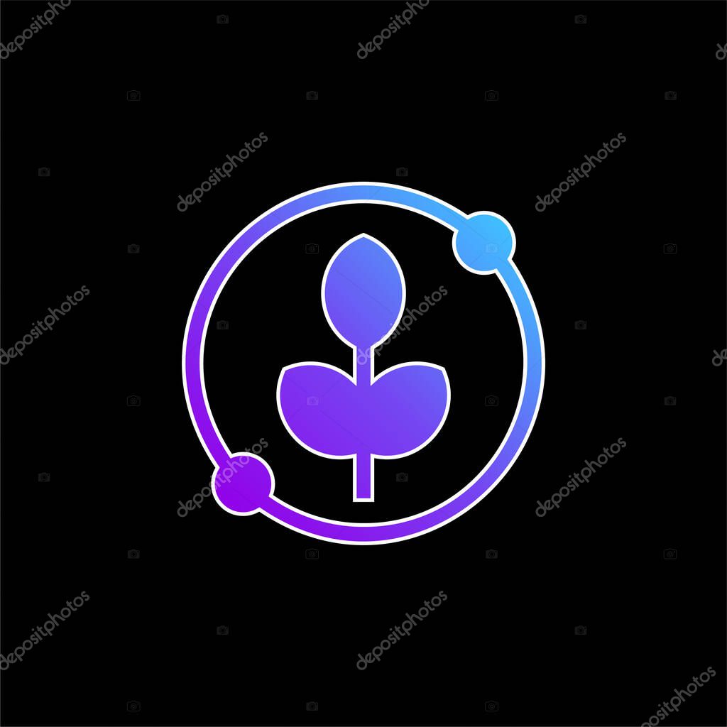 Agronomy blue gradient vector icon