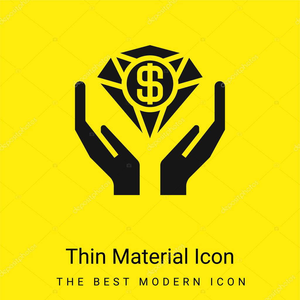 Benefits minimal bright yellow material icon