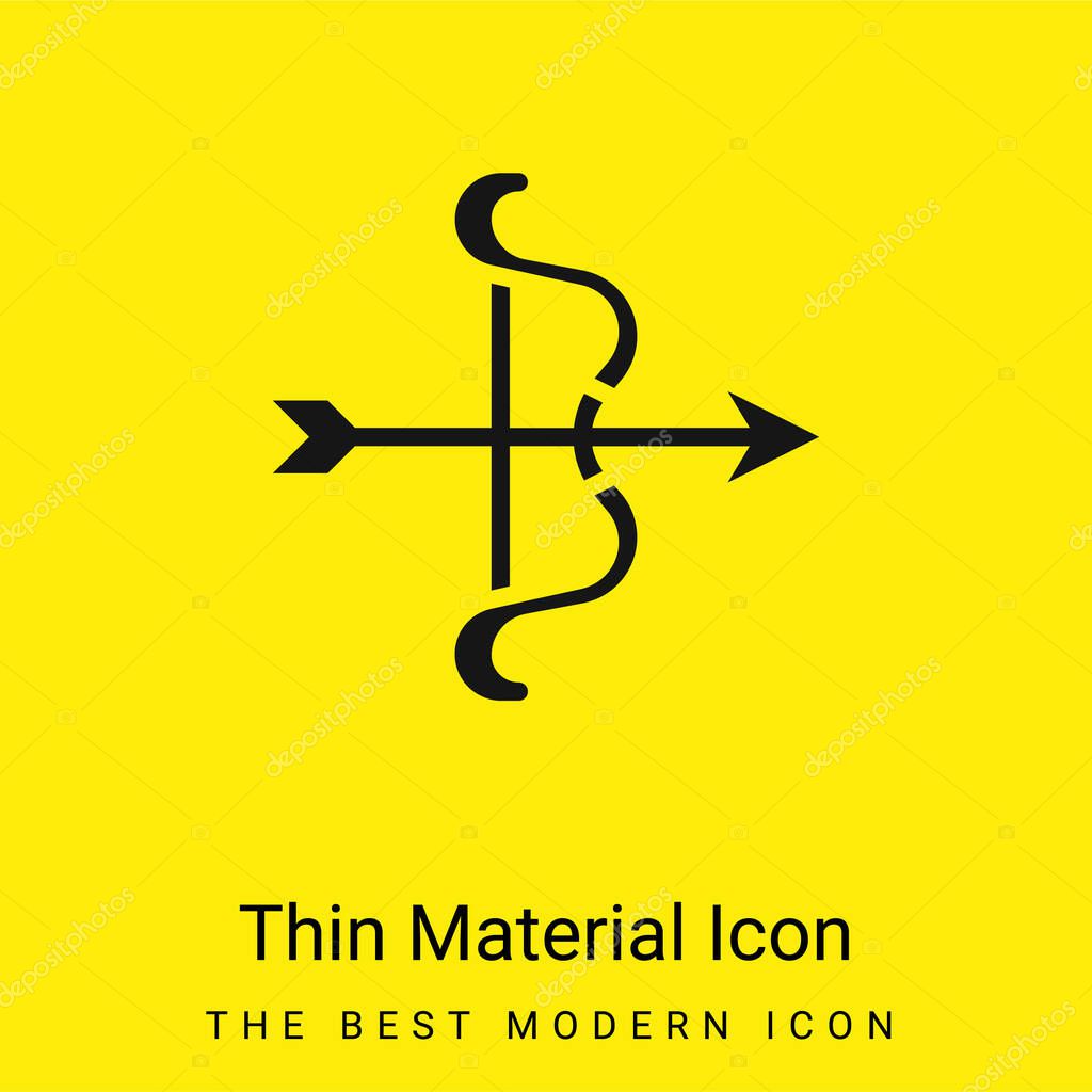 Bow minimal bright yellow material icon