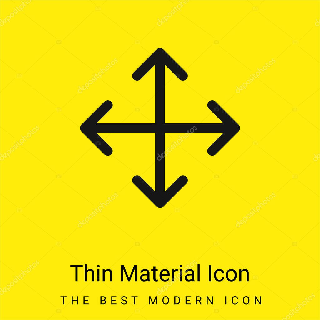 Arrows minimal bright yellow material icon
