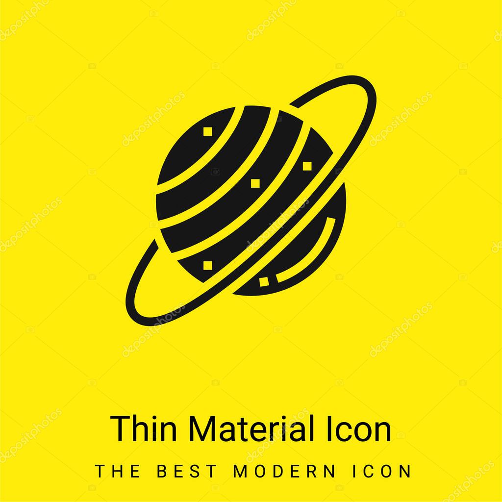 Astronomy minimal bright yellow material icon