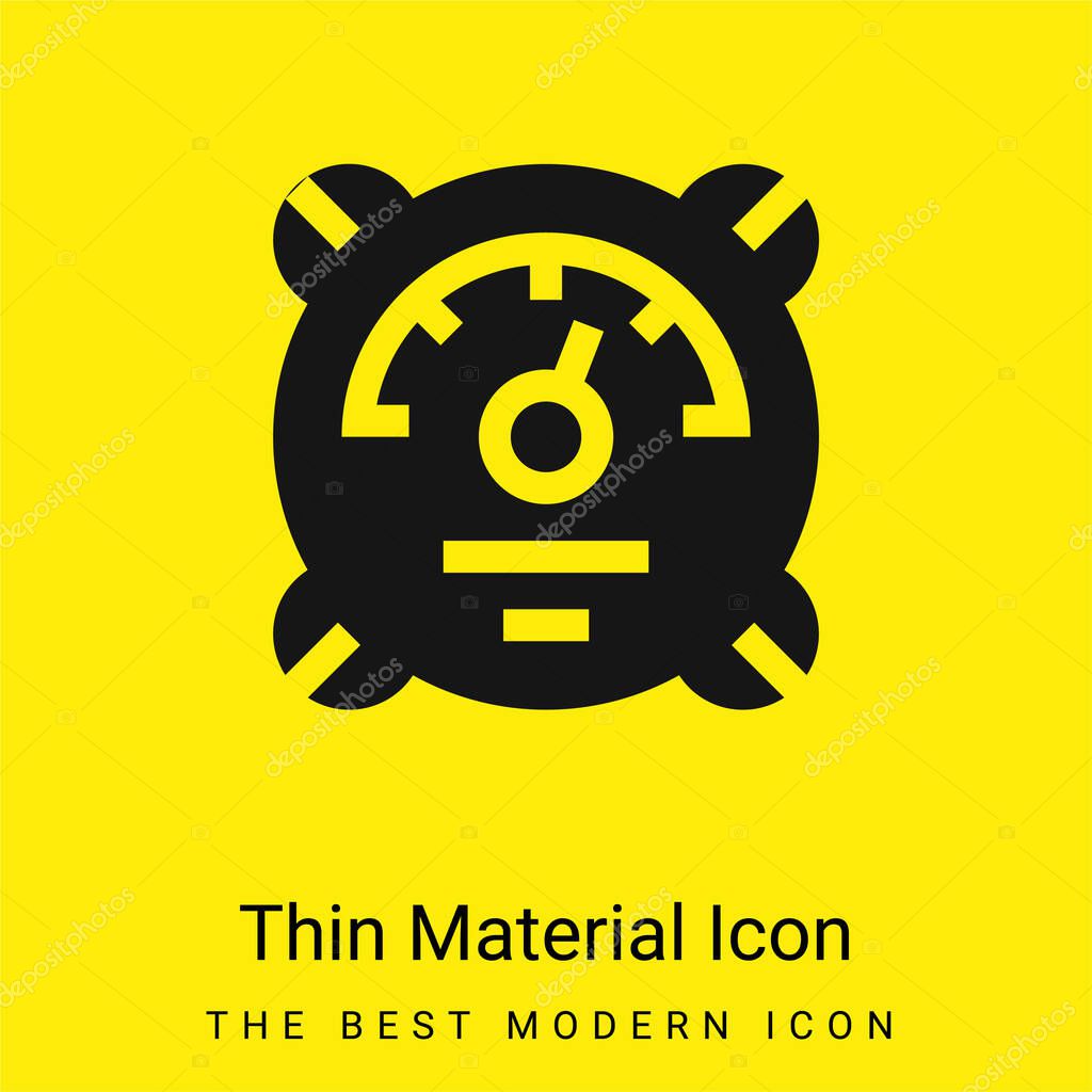 Barometer minimal bright yellow material icon