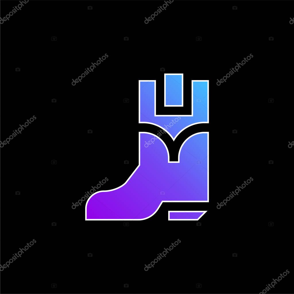 Boots blue gradient vector icon