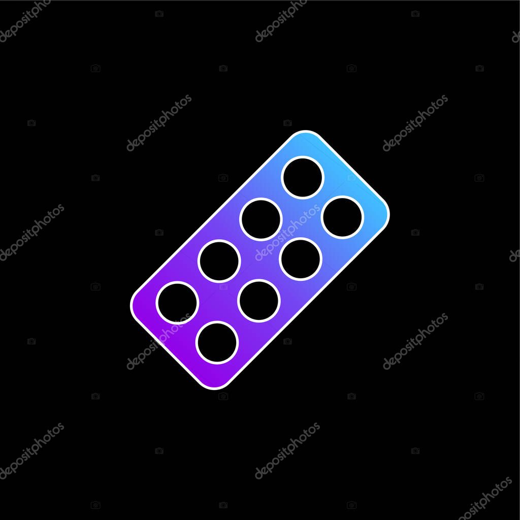 Antibiotics blue gradient vector icon